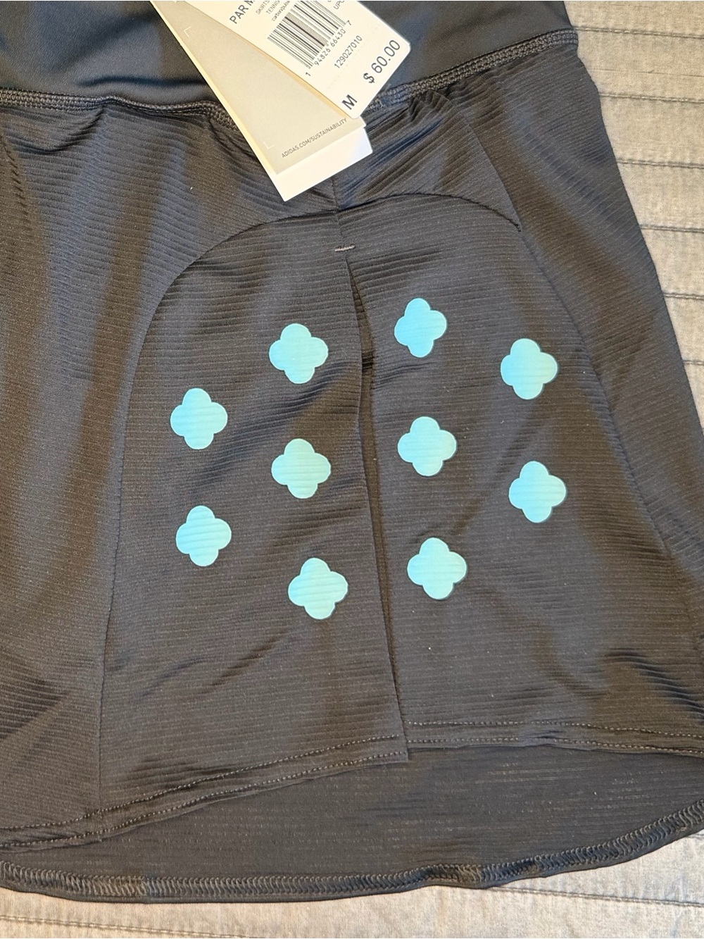 adidas Aqua Blue/Black tennis/Pickleball Set. French Open Parley collection M - Picture 7 of 11